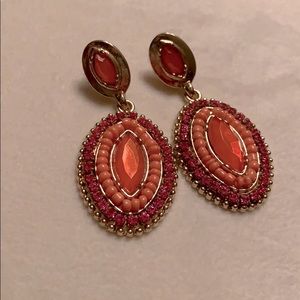 NWOT Embellished Beaded Statement Earrings